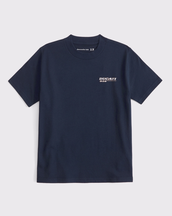 ducati motorcycle graphic tee, Navy view 2