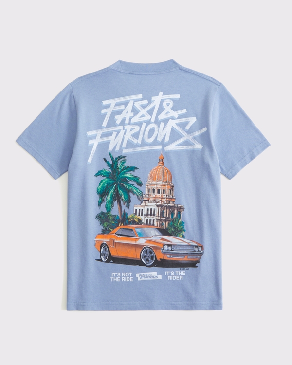 fast & furious graphic tee, Light Blue view 1