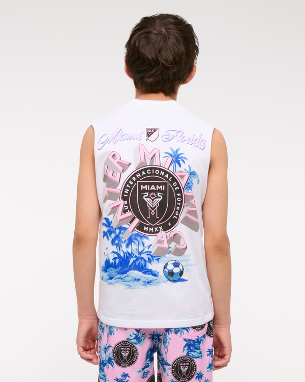 inter miami cf graphic tank, White view 1