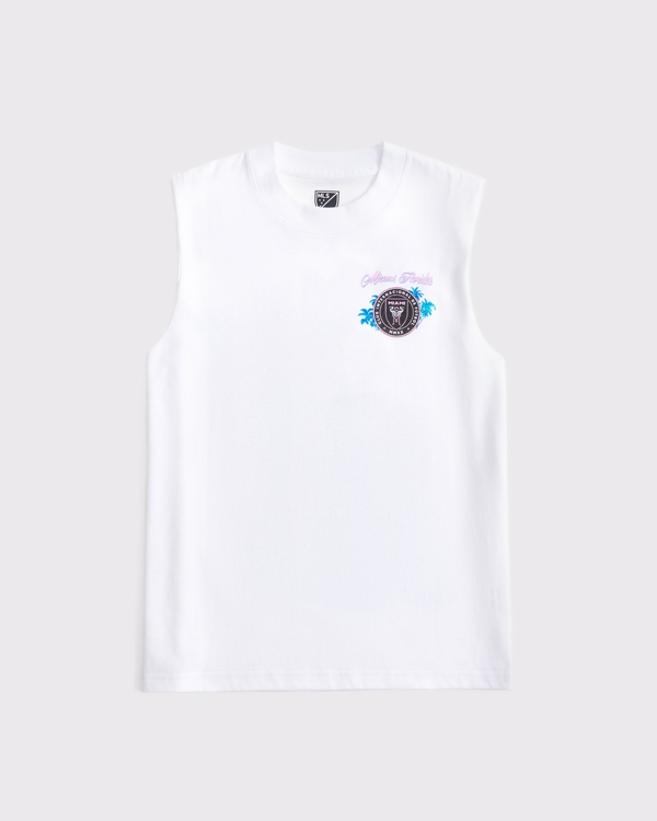 inter miami cf graphic tank, White view 2
