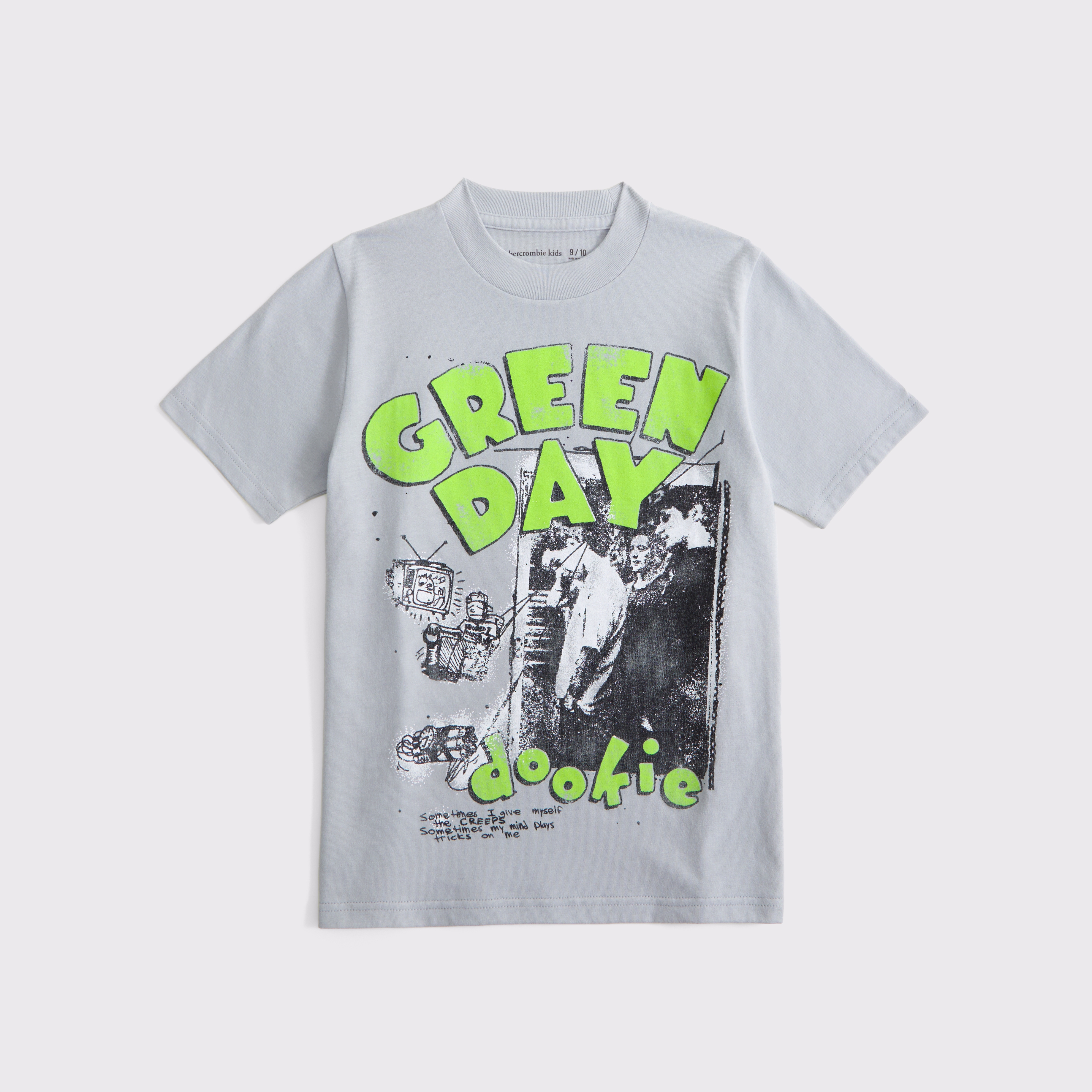 Abercrombie & Fitch Kids' Green Day Graphic Tee In Gray