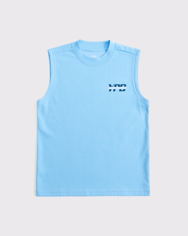 ypb all day cool graphic tank, Blue view 2