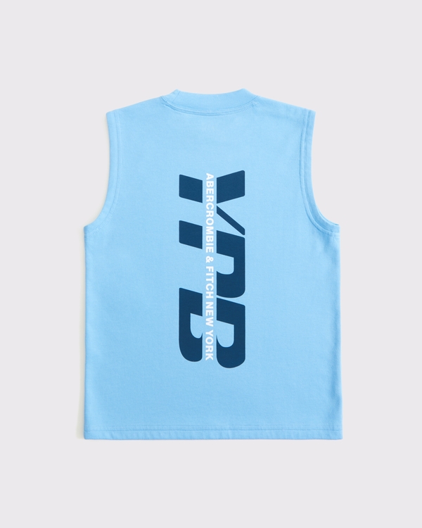 ypb all day cool graphic tank, Blue view 1
