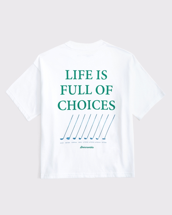 abercrombie golf club graphic tee, White view 2