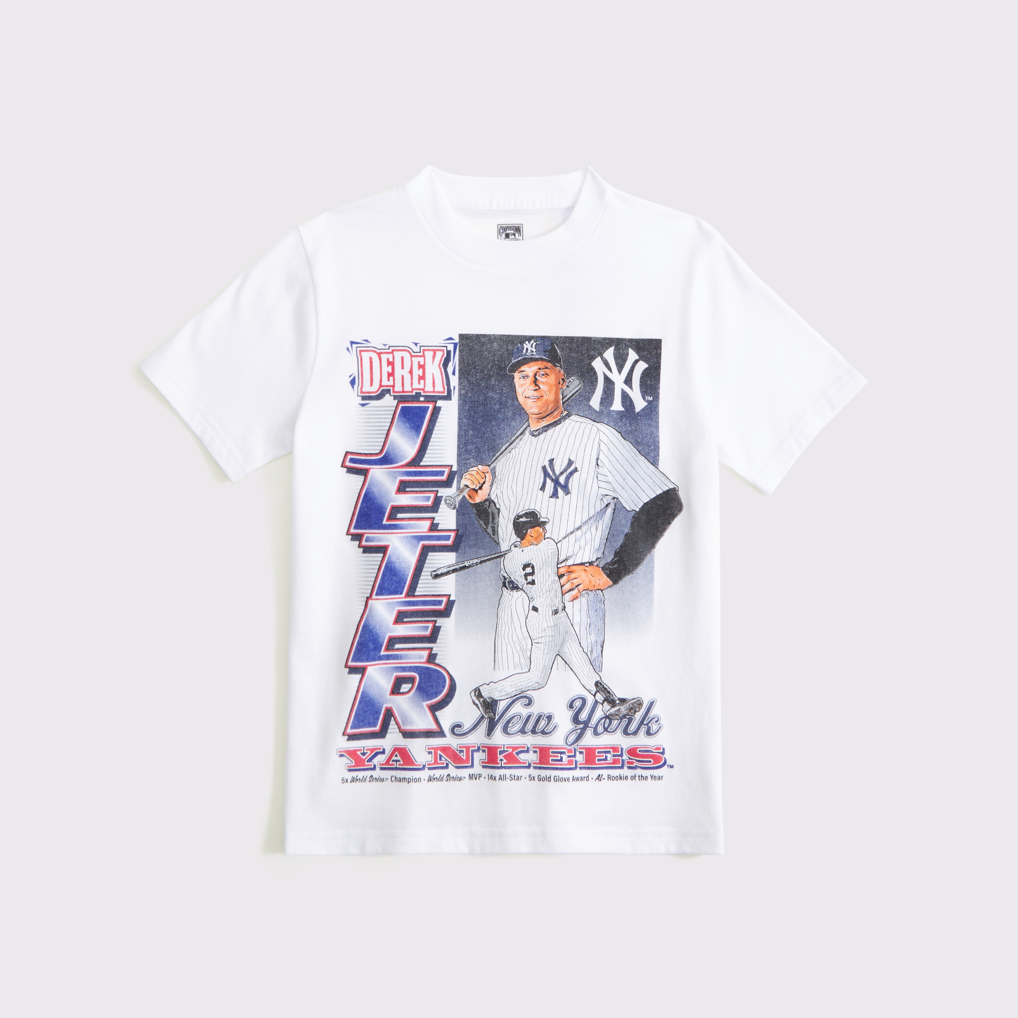Abercrombie & Fitch Kids' Derek Jeter Graphic Tee In White