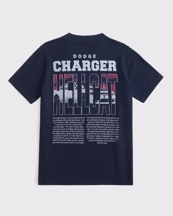 dodge charger graphic tee, Deep Blue view 1