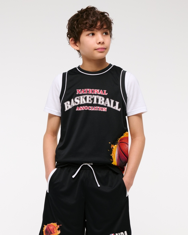 nba active graphic tank, Black view 1