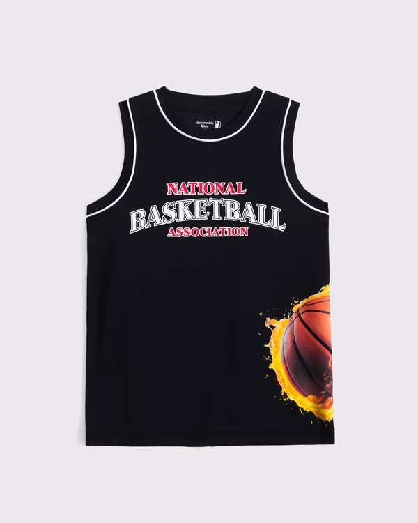 nba active graphic tank, Black view 2