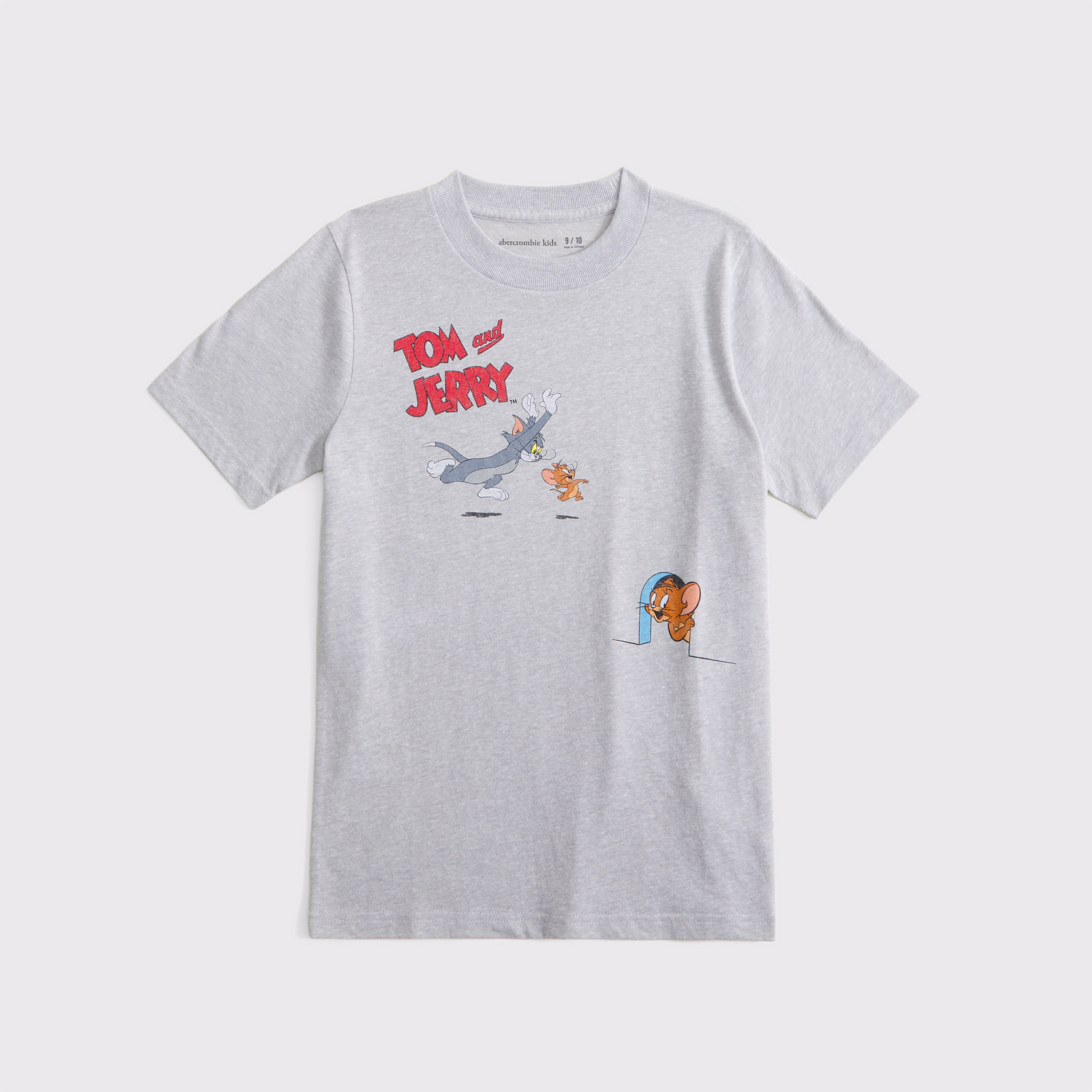 Abercrombie & Fitch Kids' Tom And Jerry Graphic Tee In Gray