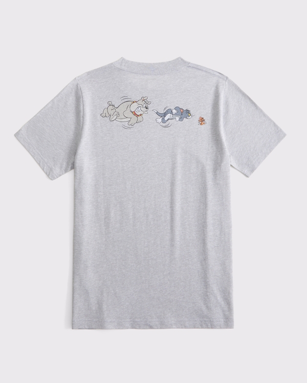 tom and jerry graphic tee, Light Gray view 2