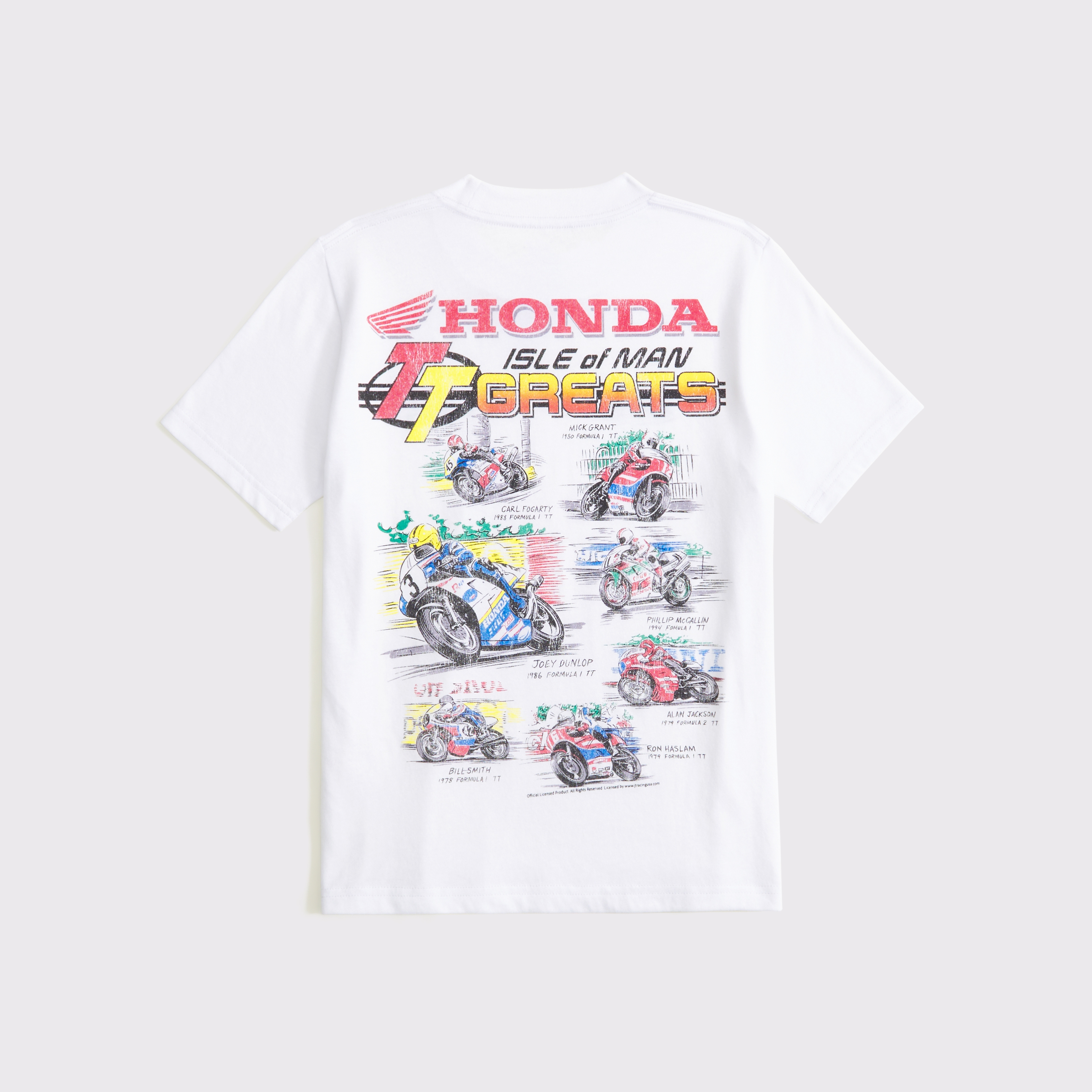 Abercrombie & Fitch Kids' Honda Racing Graphic Tee In White