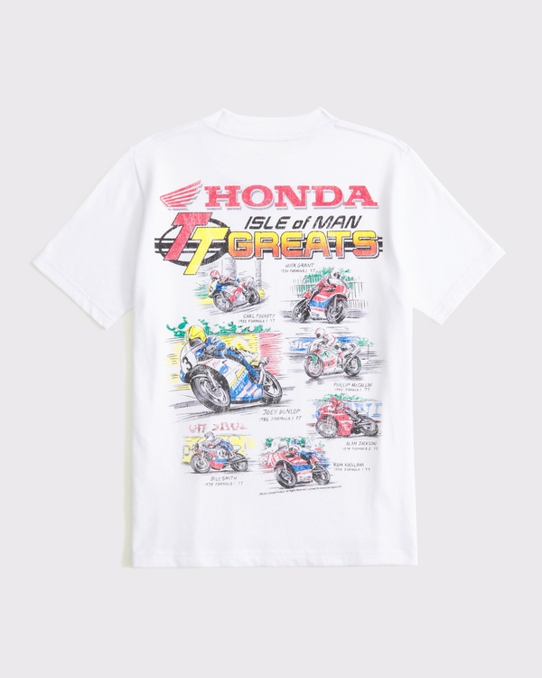 honda racing graphic tee, White view 1