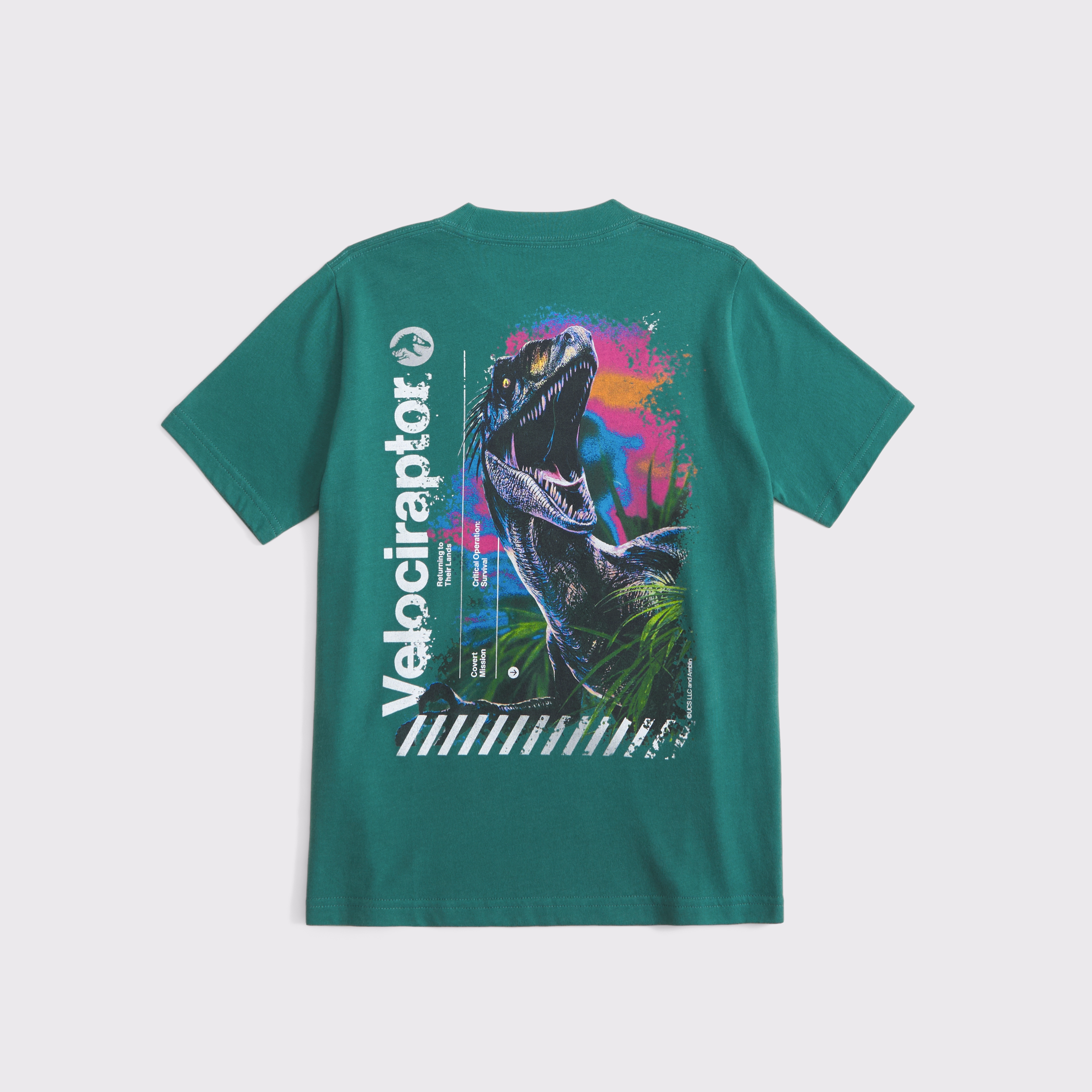 Abercrombie & Fitch Kids' Jurassic World Graphic Tee In Green
