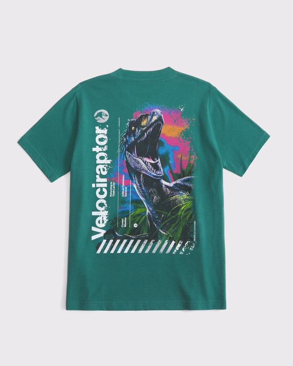jurassic world graphic tee, Teal Green view 1
