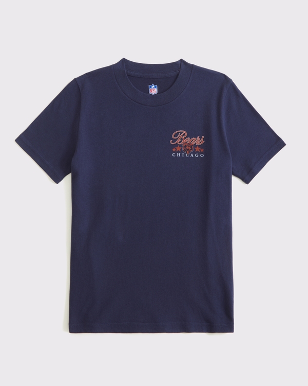 chicago bears graphic tee, Navy-bears view 2