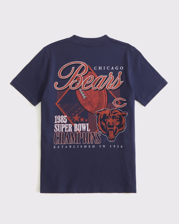 chicago bears graphic tee, Navy-bears view 1