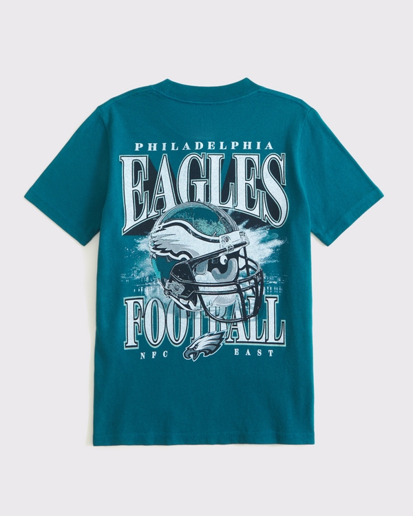 philadelphia eagles graphic tee, Green-eagles view 1