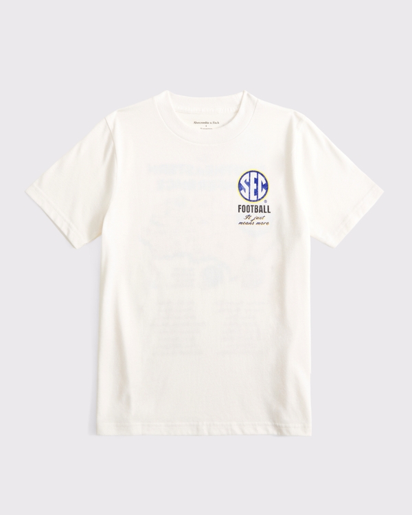 sec football graphic tee, Cream view 2