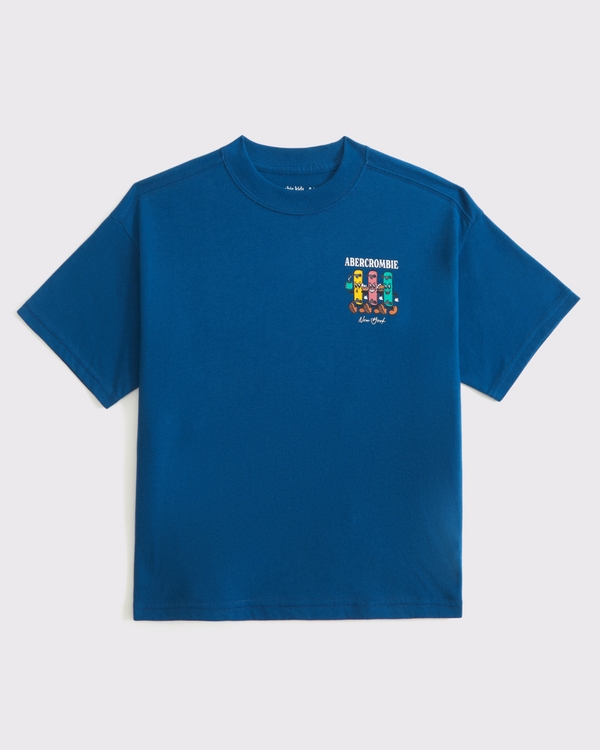 imagery graphic logo tee, Blue view 2