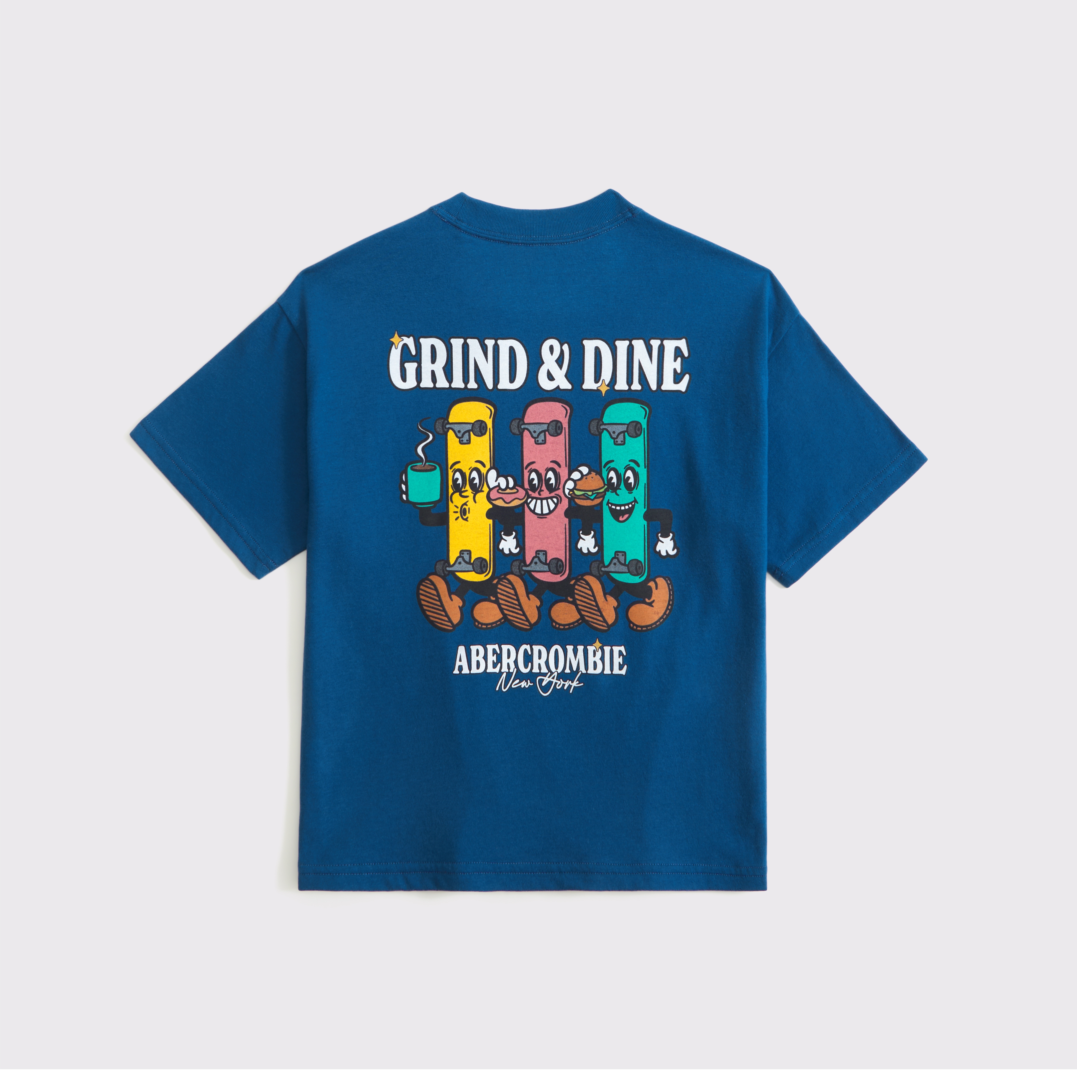 Abercrombie & Fitch Kids' Imagery Graphic Logo Tee In Multi