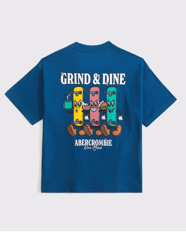 imagery graphic logo tee, Blue view 1
