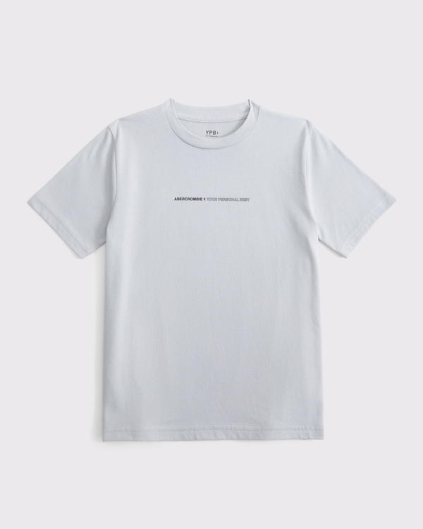 ypb imagery graphic logo tee, Light Gray view 2