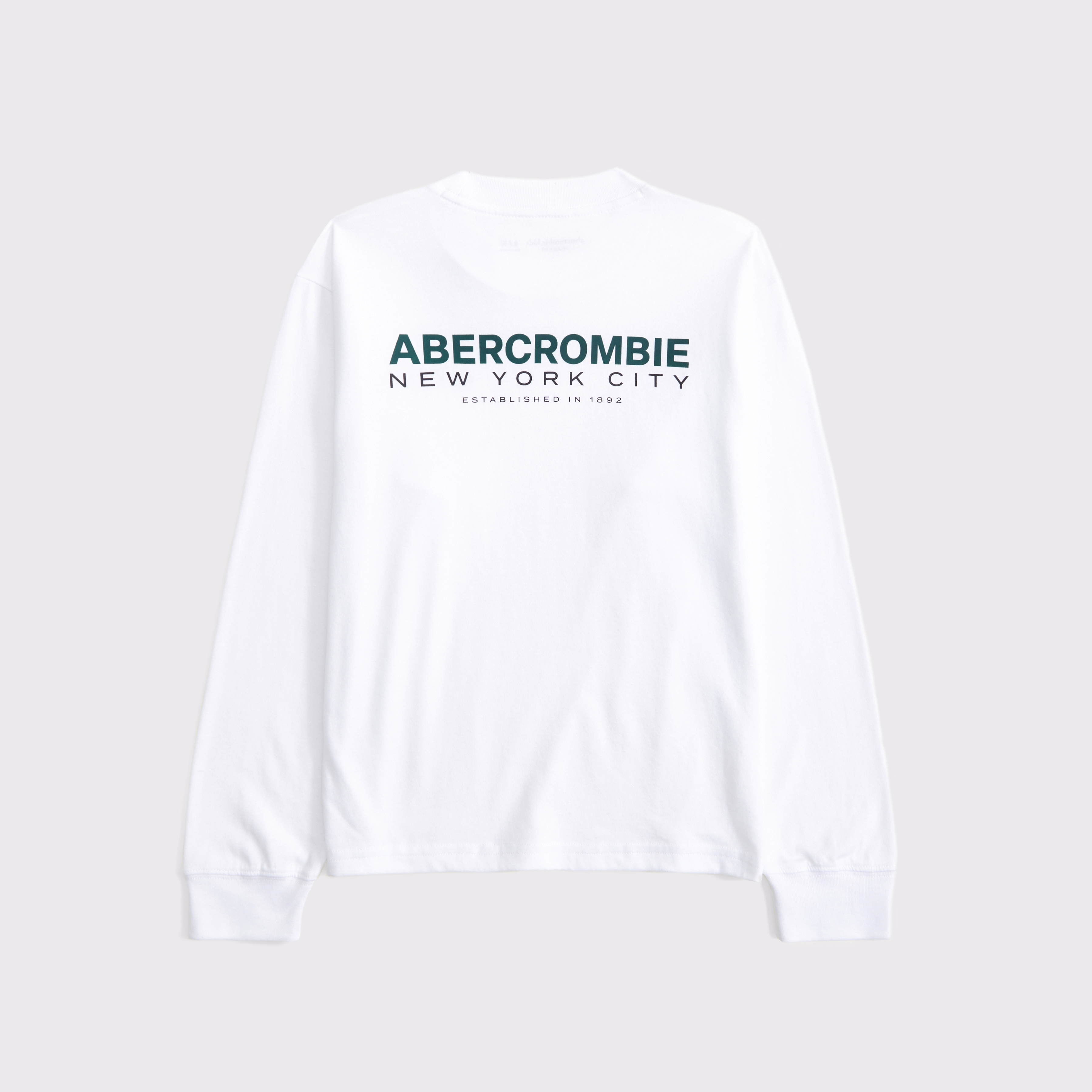 Abercrombie & Fitch Kids' Long-sleeve Logo Tee In White