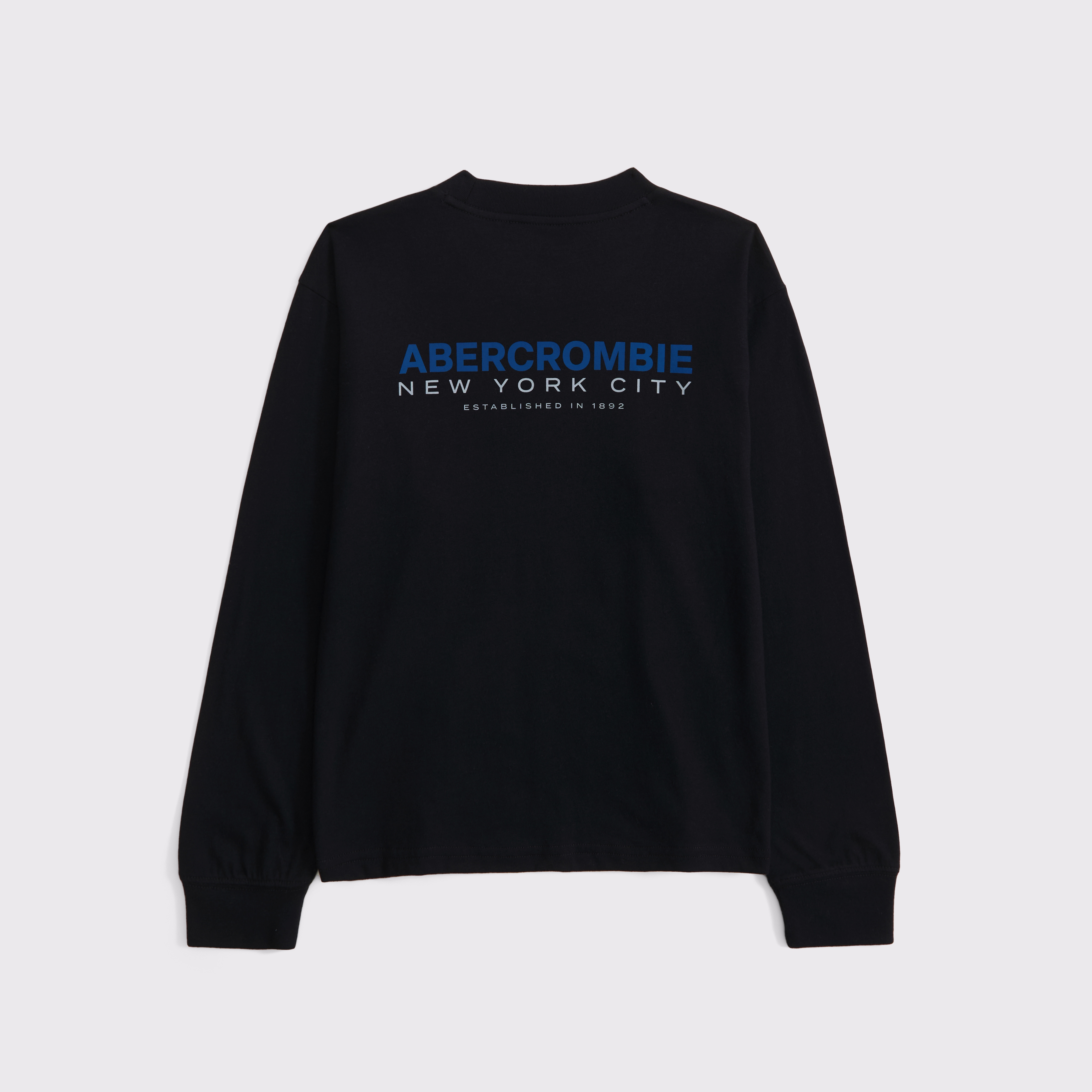 Abercrombie & Fitch Kids' Long-sleeve Logo Tee In Black