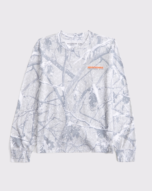 long-sleeve logo tee, Camo view 2