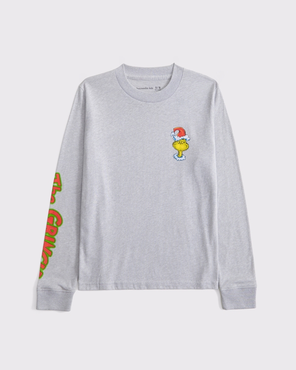 long-sleeve the grinch graphic tee, Gray view 2