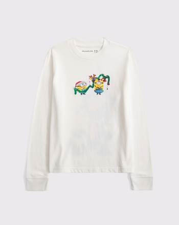 long-sleeve minions graphic tee