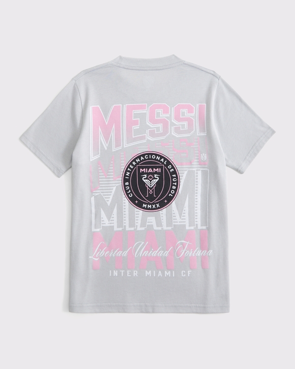 lionel messi graphic tee, Light Gray view 1