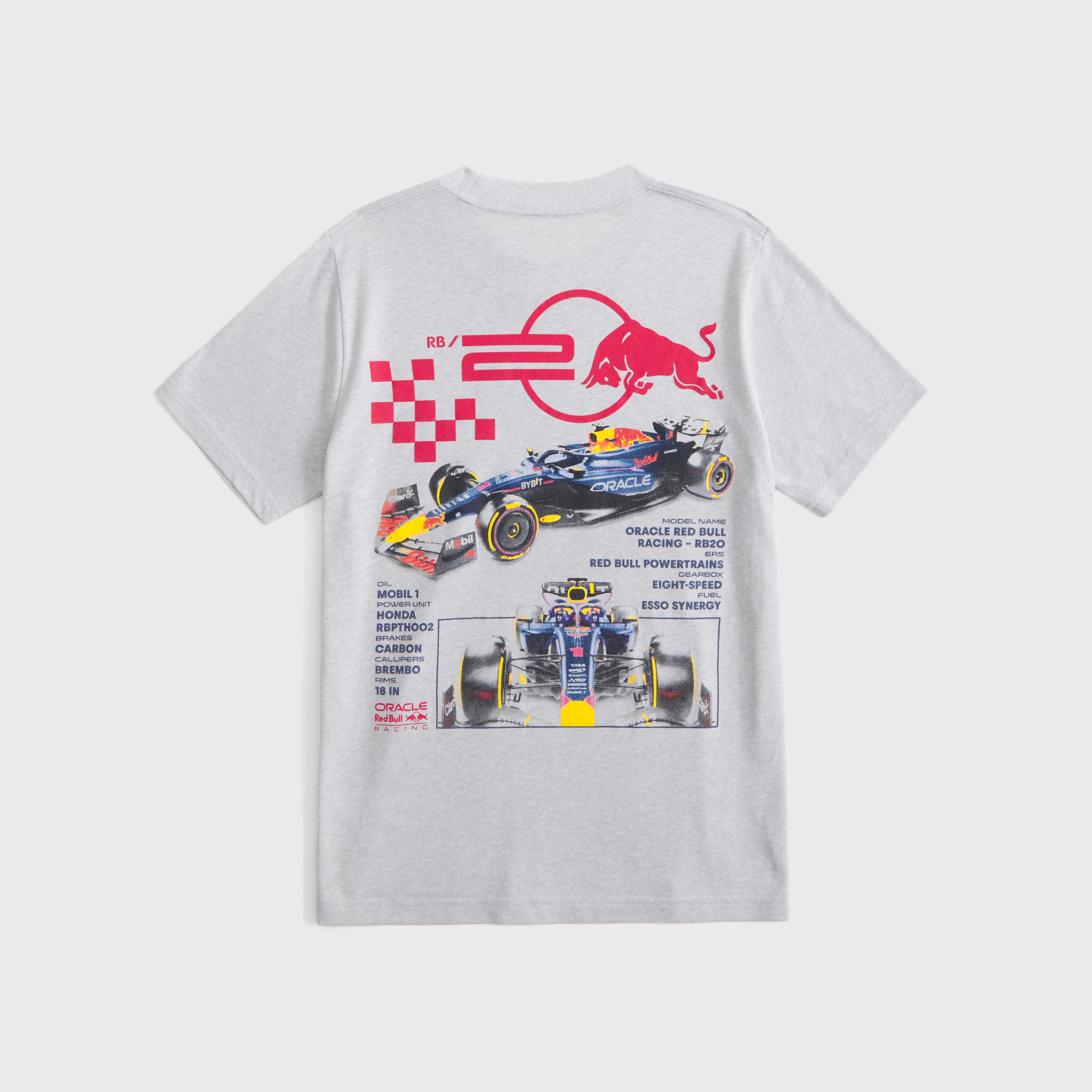 Abercrombie & Fitch Kids' Oracle Red Bull Racing Graphic Tee In Gray