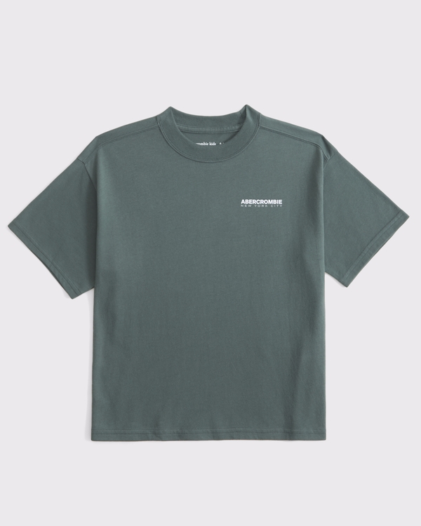 logo tee, Charcoal Green view 2