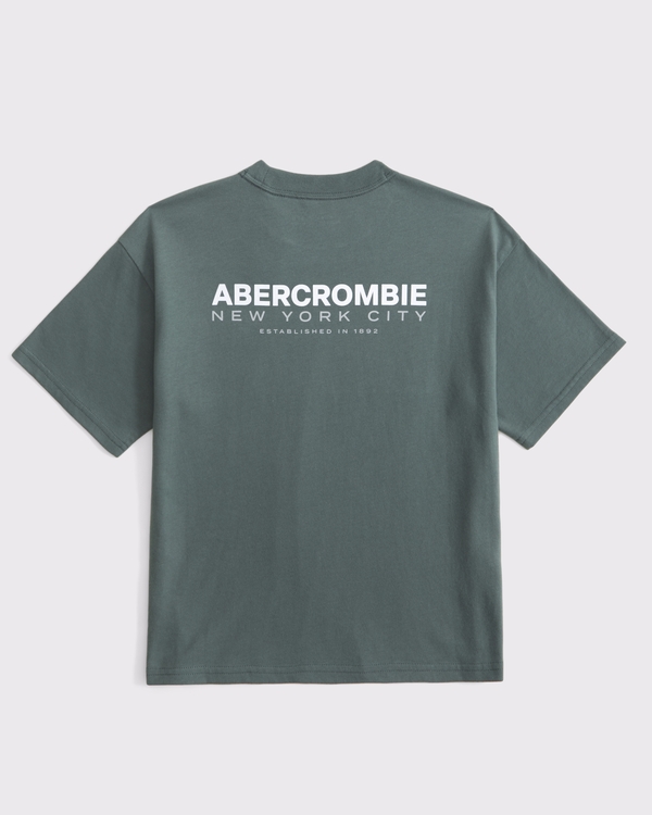 logo tee, Charcoal Green view 1