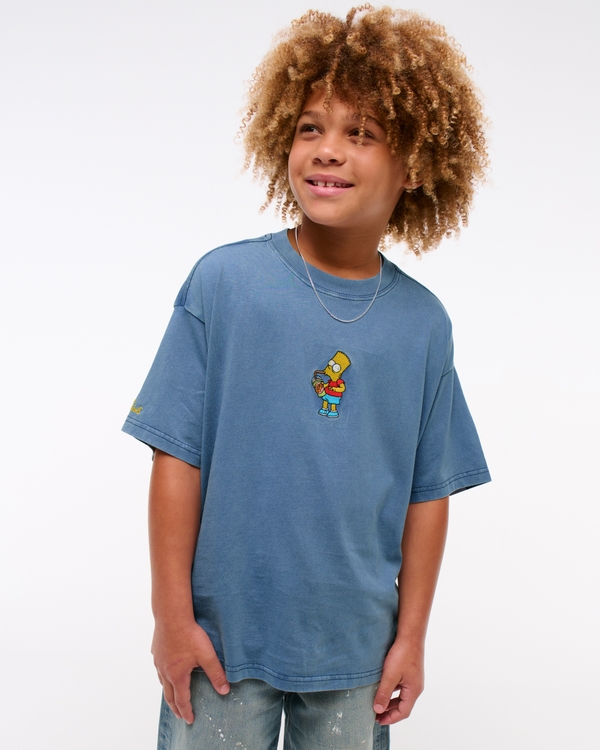 the simpsons graphic tee, Denim Blue view 1