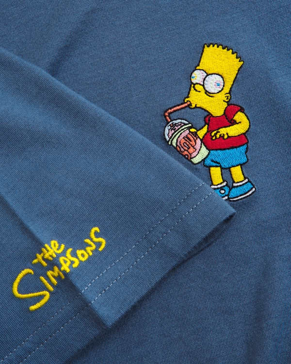 the simpsons graphic tee, Denim Blue view 2