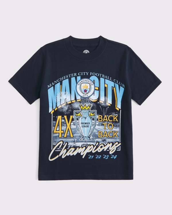 manchester city fc graphic tee, Deep Blue view 1