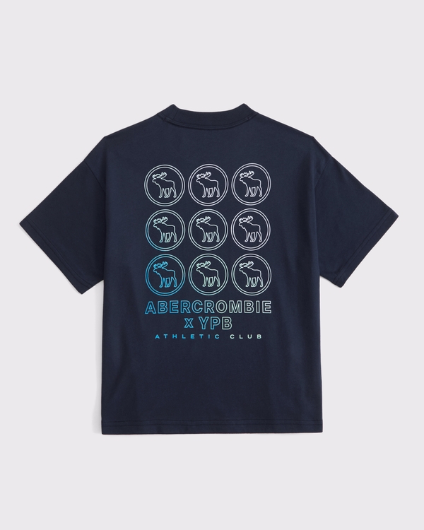 ypb graphic logo tee, Deep Blue view 2