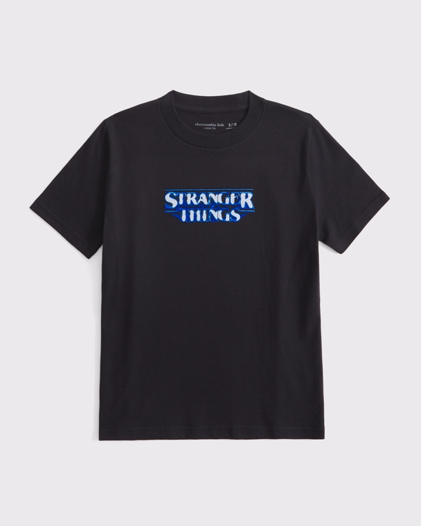 stranger things graphic tee, Black Dd view 2