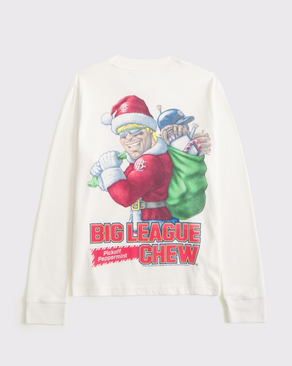 long-sleeve big league chew graphic tee, Cream view 1