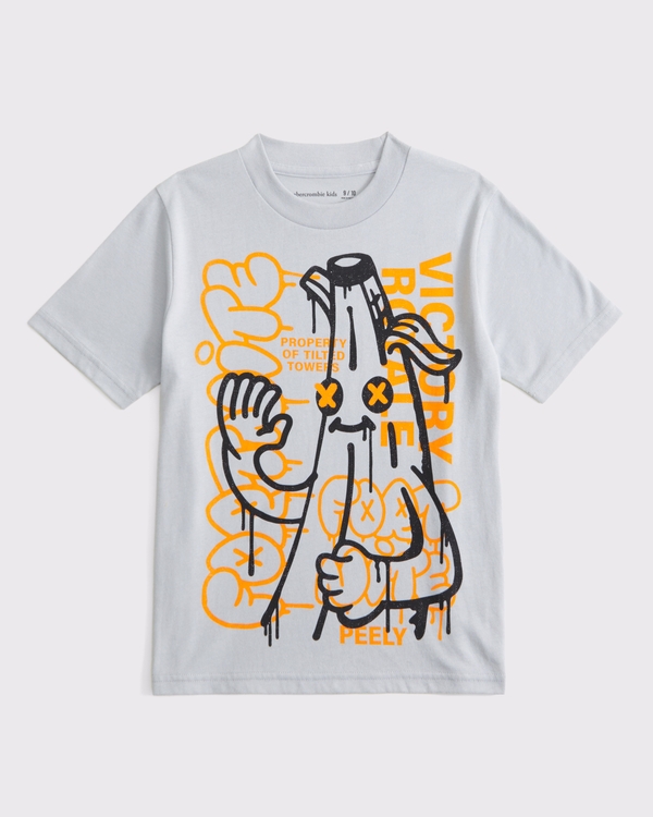 fortnite graphic tee, Gray view 1