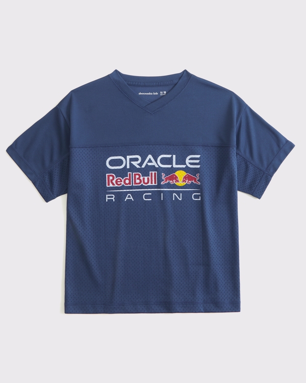 ypb mesh oracle red bull racing graphic tee, Blue view 2
