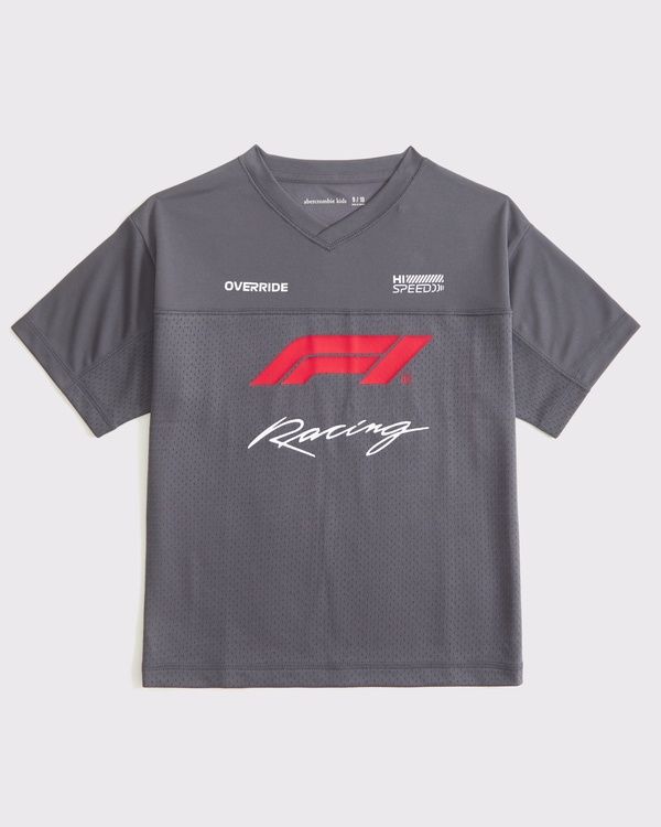 ypb mesh formula 1 graphic tee, Dark Gray view 1