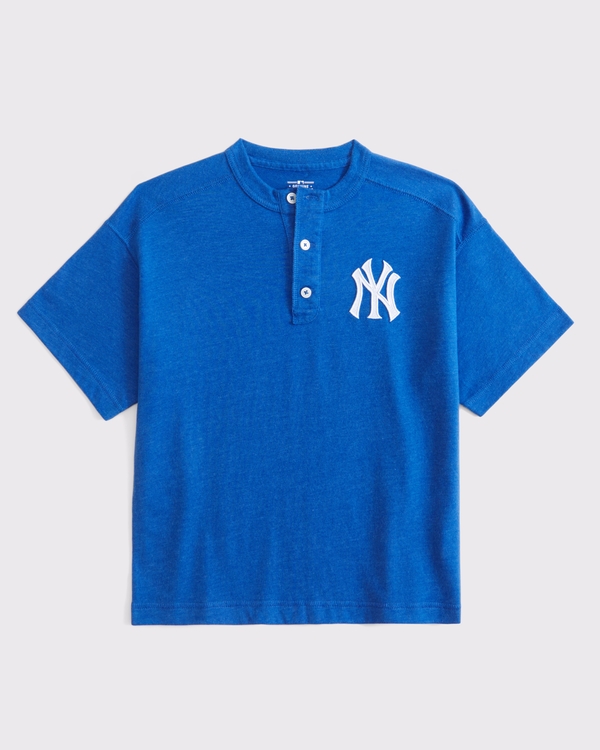 new york yankees graphic henley, Blue view 2