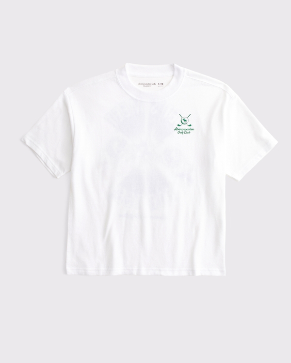relaxed golf graphic logo tee, White view 2