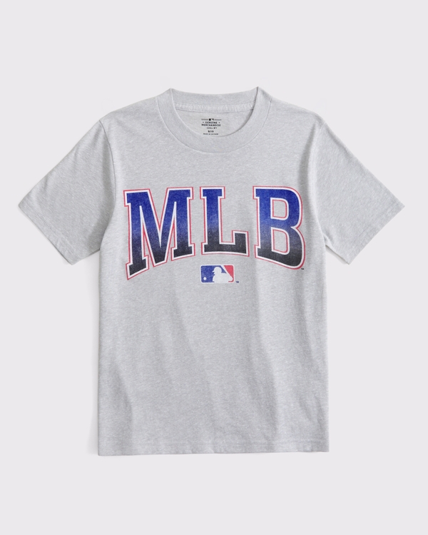 mlb graphic tee, Light Gray view 2