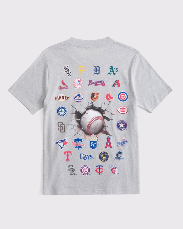 mlb graphic tee, Light Gray view 1