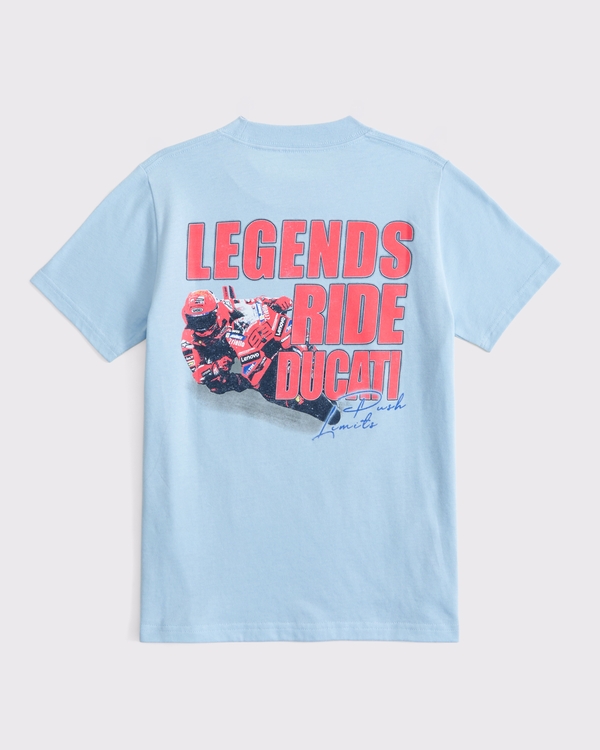 ducati graphic tee, Light Blue view 1