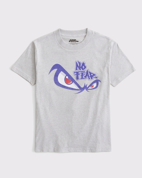 no fear graphic tee, Gray view 2